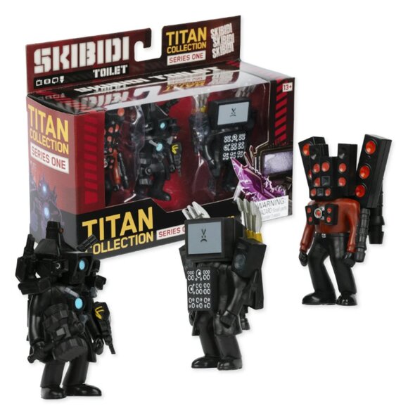 Skibidi Toilet Titan Collection Series One 3 Figures New in Box - Picture 1 of 3